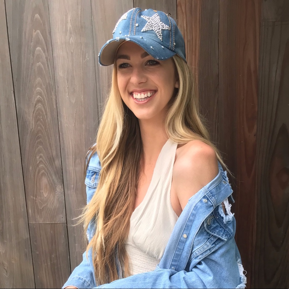 Denim baseball hat